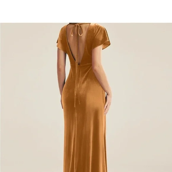 BHLDN Jenny Yoo Ellis Stretch Velvet Gown Size 12 NWT - Picture 5 of 16